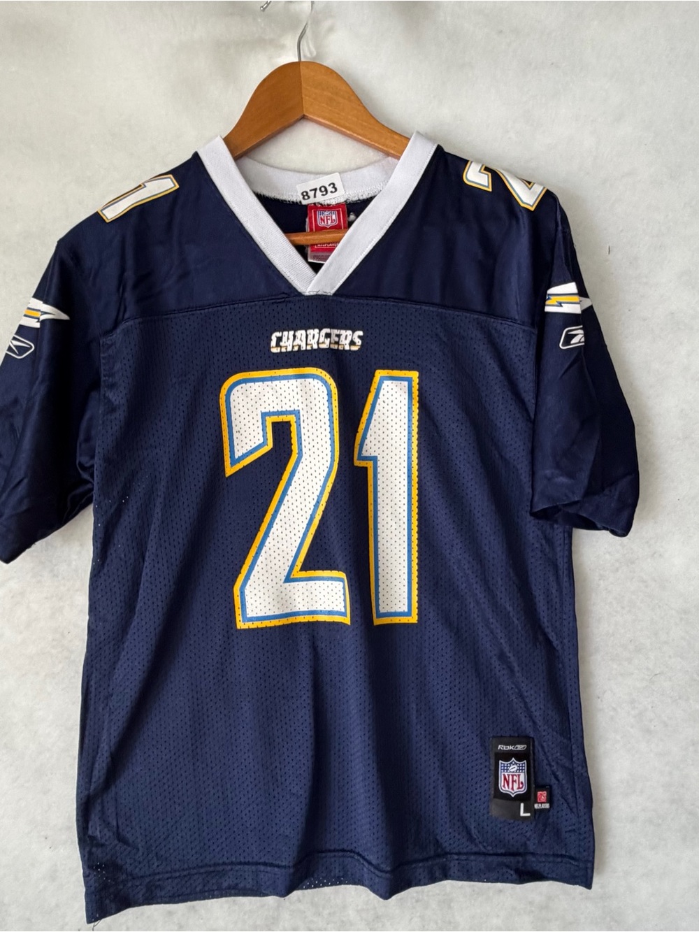 Reebok Ladanlian Tomlinson 21 ~ Blue NFL Football Jersey Youth L 8793